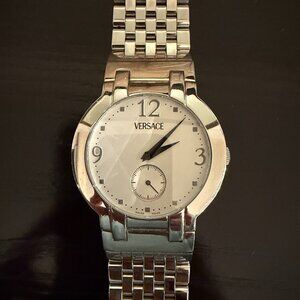 Gents VERSACE BLQ99 'Madison' stainless steel white face watch